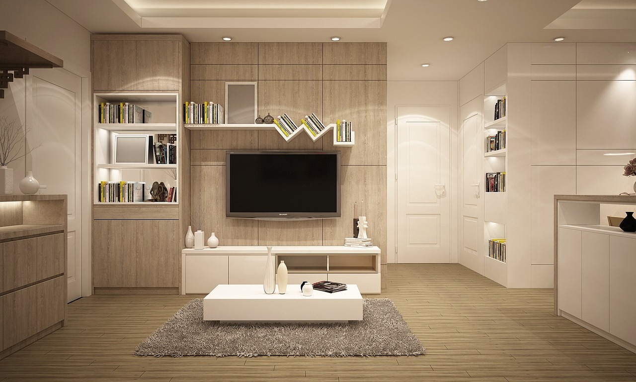 Living room with built-in joinery